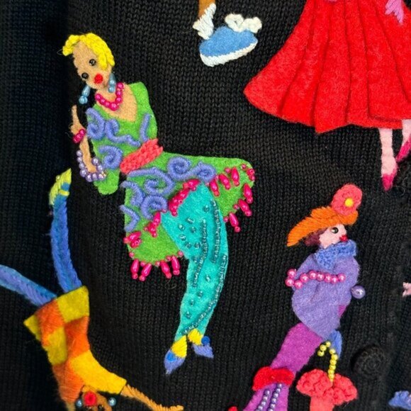 Michael Simon fashionista's through the decade Women's Cotton Cardigan Size XL - Picture 7 of 16